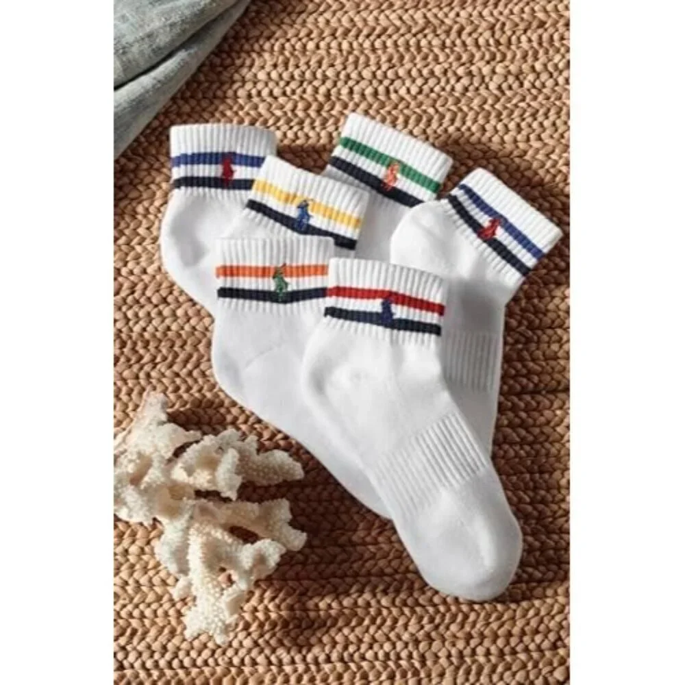Men's Classic Sport Solid Socks 6 Pair Pack - Cushioned Cotton Comfort, Black, 6